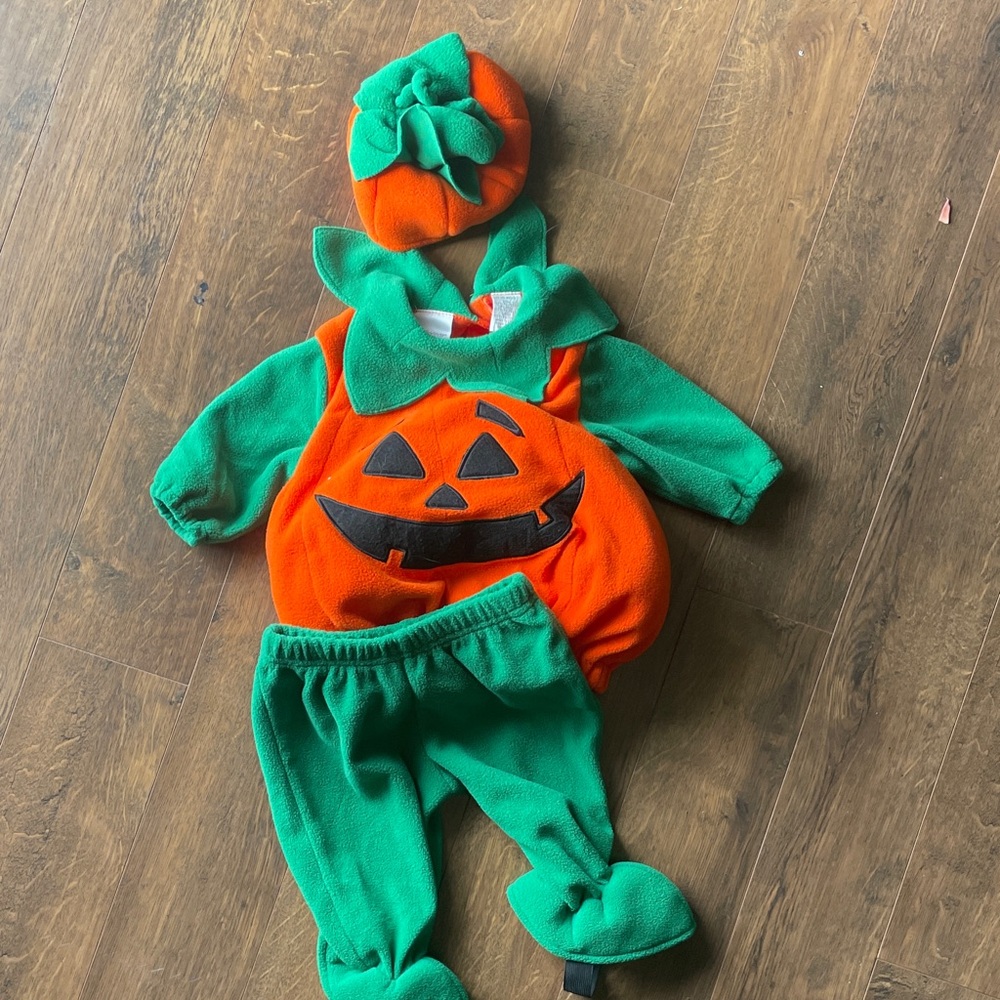 Kids Pumpkin Costume - Green and Orange Delight